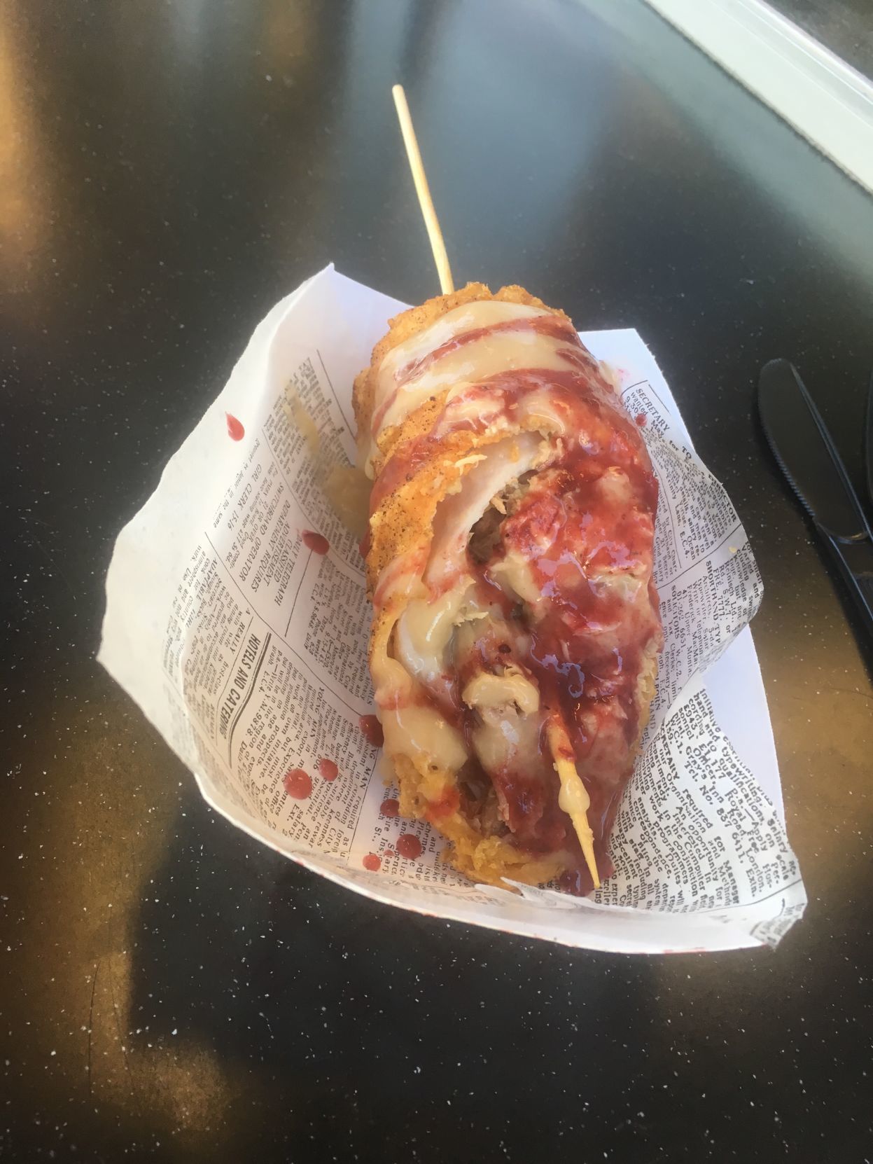 Deep-Fried Turducken on a Stick
